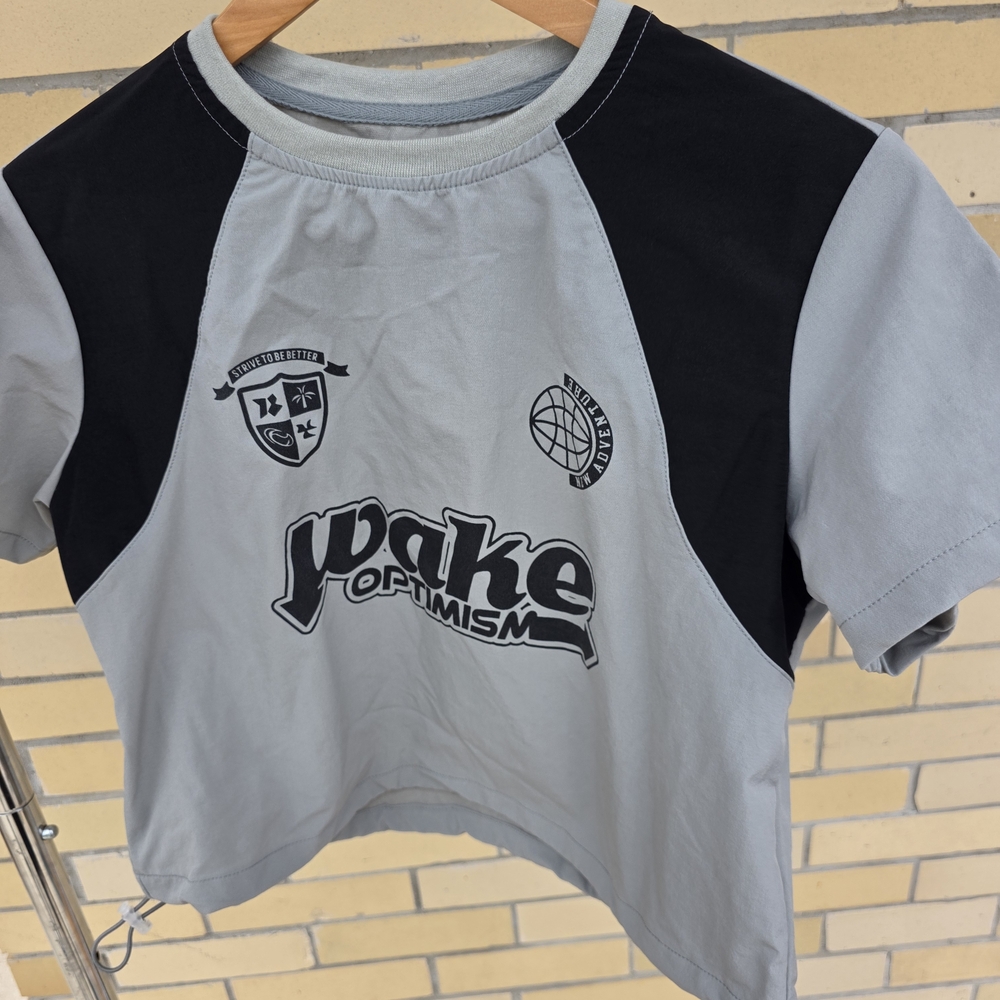 Youth Optimism Graphic Tee - Black and Gray